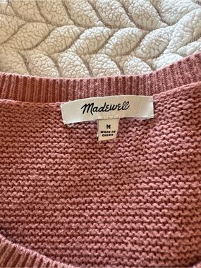 Madewell Women's Dusty Rose Crewneck and Knit Sweater